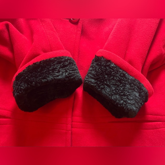 Vintage Stefi Lara Red Wool & Cashmere Coat Size 18 - Picture 3 of 13